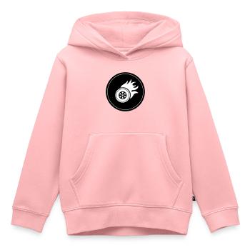 Cercle de tir de pneu - Sweat Premium à capuche enfant bio - rose - Devant - AI Model Kid Female (0cm)