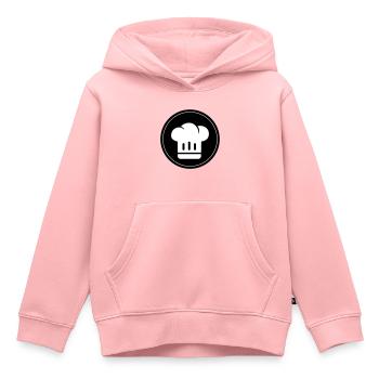 Chapeau de chef Chef - Sweat Premium à capuche enfant bio - rose - Devant - AI Model Kid Female (0cm)