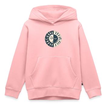 Sonne & Mond - Minimalistische Harmonie 2 - Kinder Premium Organic Hoodie - Rosa - Vorne - AI Model Kid Female (0cm)