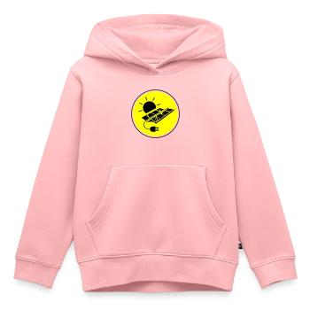 Solar Energie Photovoltaik Anlage Symbol - Kinder Premium Organic Hoodie - Rosa - Vorne - AI Model Kid Female (0cm)