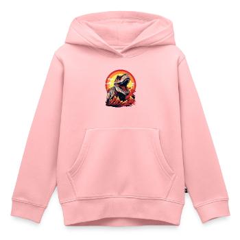 Tyrannosaurus - Kinder Premium Organic Hoodie - Rosa - Vorne - AI Model Kid Female (0cm)