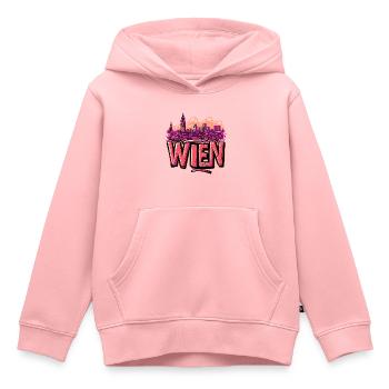 Wien Österreich Hauptstadt graffiti - Kinder Premium Organic Hoodie - Rosa - Vorne - AI Model Kid Female (0cm)