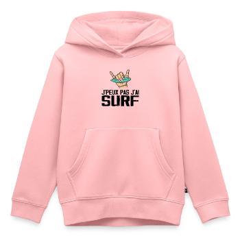 Ich kann nicht surfen - Kinder Premium Organic Hoodie - Rosa - Vorne - AI Model Kid Female (0cm)