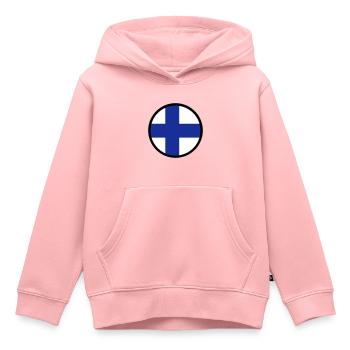 Sous le signe de la Finlande - Sweat Premium à capuche enfant bio - rose - Devant - AI Model Kid Female (0cm)