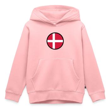 Marqué par le Danemark - Sweat Premium à capuche enfant bio - rose - Devant - AI Model Kid Female (0cm)
