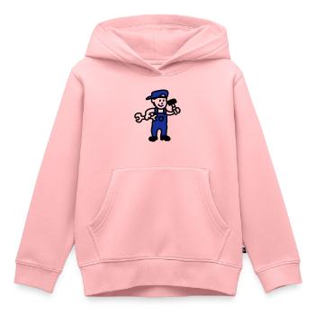Handwerker - Kinder Premium Organic Hoodie - Rosa - Vorne - AI Model Kid Female (0cm)