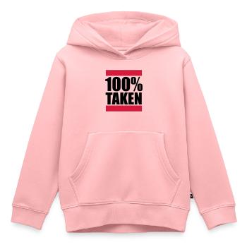 balken 100 pour cent taken pardon amour amour p - Sweat Premium à capuche enfant bio - rose - Devant - AI Model Kid Female (0cm)