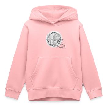 Timbre de Nouvelle-Zélande - Sweat Premium à capuche enfant bio - rose - Devant - AI Model Kid Female (0cm)