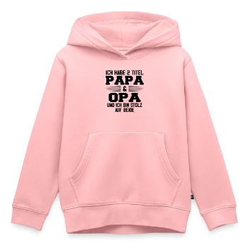 Opa Ich Habe Zwei Titel Und Bin Stolz - Kinder Premium Organic Hoodie - Rosa - Vorne - AI Model Kid Female (0cm)