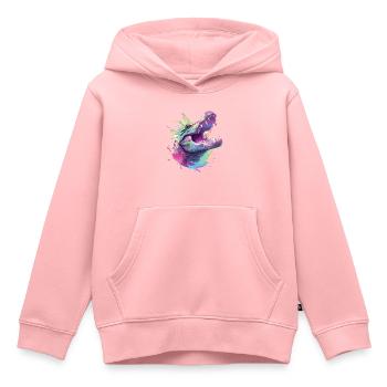 Alligator Crocodile Caiman Reptile Predator Animal - Kids Premium Organic Hoodie - rose - Front - AI Model Kid Female (0cm)
