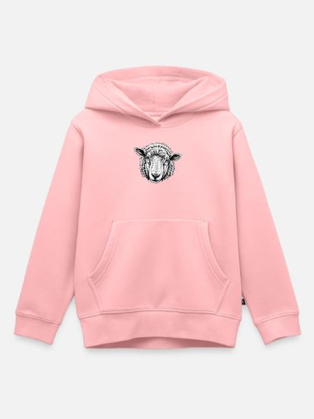 Monochromes Schafgesicht - Kinder Premium Organic Hoodie - Rosa