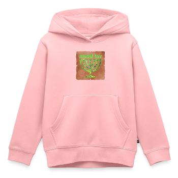 masel tov e 35 - Kinder Premium Organic Hoodie - Rosa - Vorne - AI Model Kid Female (0cm)