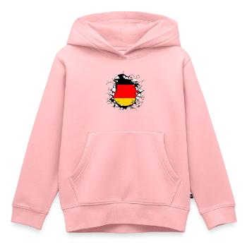 Allemagne Drapeau allemand Drapeau allemand Utilisé Regarder à la maison - Sweat Premium à capuche enfant bio - rose - Devant - AI Model Kid Female (0cm)