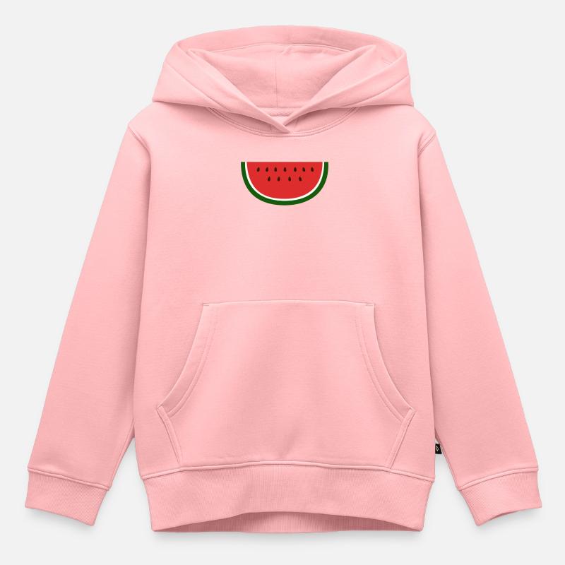 Pastèque sans Palestine - Sweat Premium à capuche enfant bio - rose