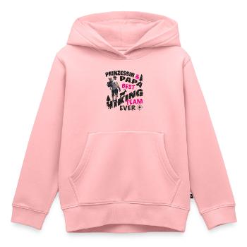 Wandern stolzer Papa Prinzessin Team Vatertag - Kinder Premium Organic Hoodie - Rosa - Vorne - AI Model Kid Female (0cm)