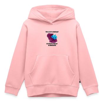 Nicht schubsen ich hab ein Joghurt im Rucksack - Kinder Premium Organic Hoodie - Rosa - Vorne - AI Model Kid Female (0cm)