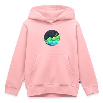Night in the mountain - Kids Premium Organic Hoodie - rose - Front - AI Model Kid Female (0cm)