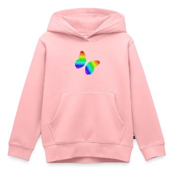 Colorful Butterfly Baby Clothes Kids Clothes - Kids Premium Organic Hoodie - rose - Front - AI Model Kid Female (0cm)