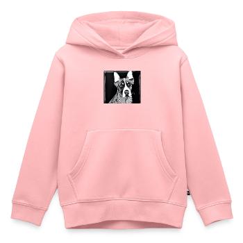 wuff wuff - Kinder Premium Organic Hoodie - Rosa - Vorne - AI Model Kid Female (0cm)