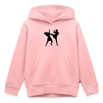 thaiboxing - Kids Premium Organic Hoodie - rose - Front - AI Model Kid Female (0cm)