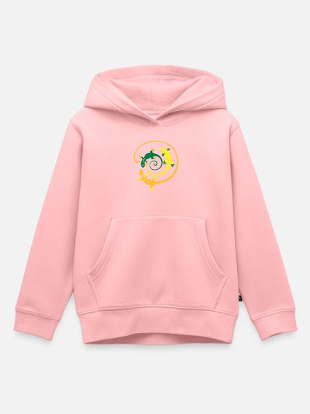 Gecko Spiral - Kinder Premium hoodie biologisch - roze