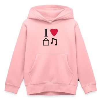 J'aime la musique de Chambre - Sweat Premium à capuche enfant bio - rose - Devant - AI Model Kid Female (0cm)