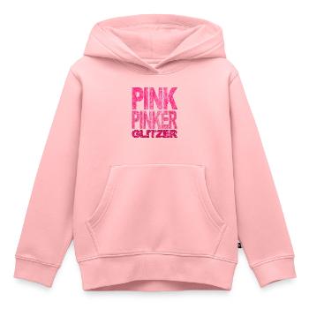 Pink Pinker Glitzer Bling Prinzessin Fashionista - Kinder Premium Organic Hoodie - Rosa - Vorne - AI Model Kid Female (0cm)