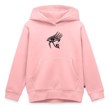 Auge des Horus mit Federn, Ägypten, Spiritualität - Kinder Premium Organic Hoodie - Rosa - Vorne - AI Model Kid Female (0cm)