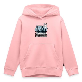 Ich habe ein Geheimnis, ich werde ein großer Bruder sein - Kinder Premium Organic Hoodie - Rosa - Vorne - AI Model Kid Female (0cm)