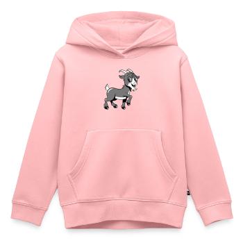 Ziege meckern lächeln - Kinder Premium Organic Hoodie - Rosa - Vorne - AI Model Kid Female (0cm)