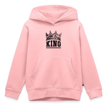 Roi - Sweat Premium à capuche enfant bio - rose - Devant - AI Model Kid Female (0cm)