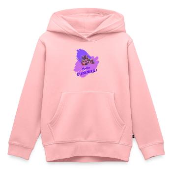 Hello Summer Fruit Pineapple Holiday Warmth Grape - Kids Premium Organic Hoodie - rose - Front - AI Model Kid Female (0cm)