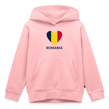 Rumänische Liebe - Kinder Premium Organic Hoodie - Rosa - Vorne - AI Model Kid Female (0cm)