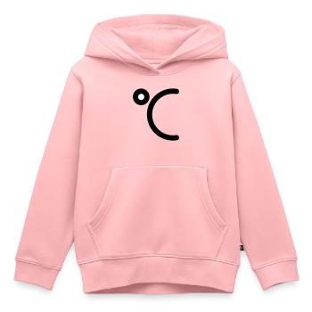 Icône Degrés Celsius à personnaliser - Sweat Premium à capuche enfant bio - rose - Devant - AI Model Kid Female (0cm)