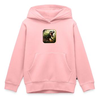 Dinosaur Dinosaurs Design - Kids Premium Organic Hoodie - rose - Front - AI Model Kid Female (0cm)