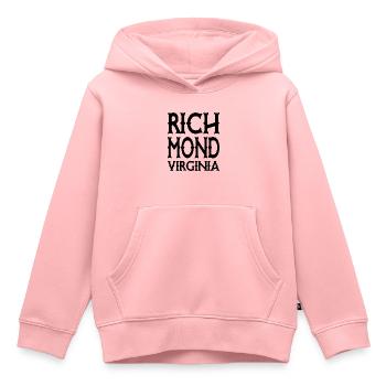 Richmond - Virginie - États-Unis USA - Sweat Premium à capuche enfant bio - rose - Devant - AI Model Kid Female (0cm)