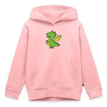 Dinosaurier Kinder Logo - Kinder Premium Organic Hoodie - Rosa - Vorne - AI Model Kid Female (0cm)