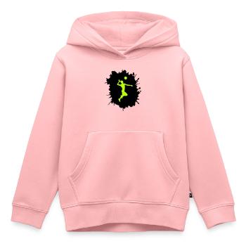 handball klecks - Kinder Premium Organic Hoodie - Rosa - Vorne - AI Model Kid Female (0cm)