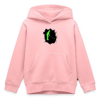 golf klecks - Kinder Premium Organic Hoodie - Rosa - Vorne - AI Model Kid Female (0cm)