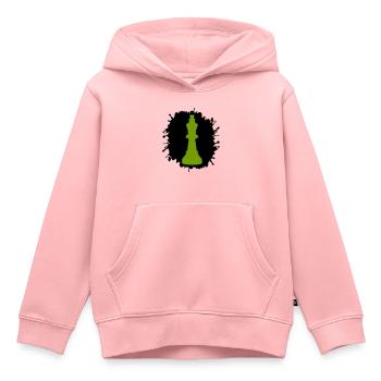 Roi des échecs éclaboussures - Sweat Premium à capuche enfant bio - rose - Devant - AI Model Kid Female (0cm)
