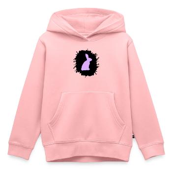 Éclaboussures de lapin - Sweat Premium à capuche enfant bio - rose - Devant - AI Model Kid Female (0cm)