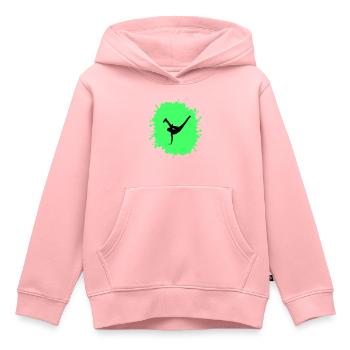 Breakdance éclaboussures - Sweat Premium à capuche enfant bio - rose - Devant - AI Model Kid Female (0cm)