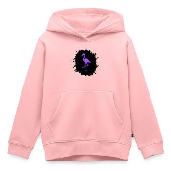 flamingo splatter - Kinder Premium Organic Hoodie - Rosa - Vorne - AI Model Kid Female (0cm)