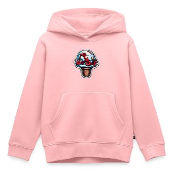Eiscreme / Sorbet / Gelato / Sommer / Sonne - Kinder Premium Organic Hoodie - Rosa - Vorne - AI Model Kid Female (0cm)