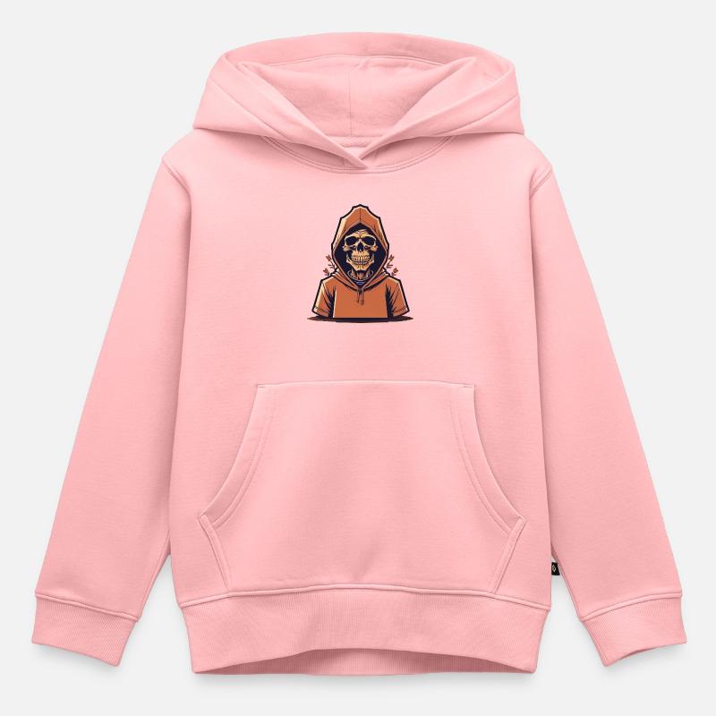 La mort dans le quartier - Sweat Premium à capuche enfant bio - rose
