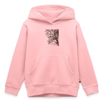 Forêt sombre, Bois sombres, Amoureux de la nature - Sweat Premium à capuche enfant bio - rose - Devant - AI Model Kid Female (0cm)