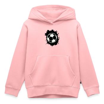 fußball klecks - Kinder Premium Organic Hoodie - Rosa - Vorne - AI Model Kid Female (0cm)