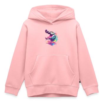 Alligator Crocodile Caiman Reptile Predator Animal - Kids Premium Organic Hoodie - rose - Front - AI Model Kid Female (0cm)
