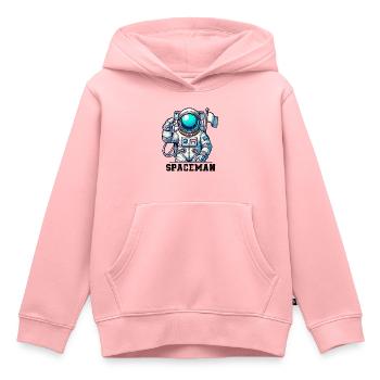 spaceman comic astronaut - Kinder Premium Organic Hoodie - Rosa - Vorne - AI Model Kid Female (0cm)