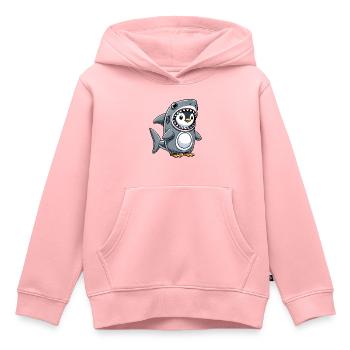 Süßer Pinguin Hai lustiger Cartoon Kostüm - Kinder Premium Organic Hoodie - Rosa - Vorne - AI Model Kid Female (0cm)